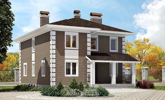 185-002-П Проект двухэтажного дома, простой домик из бризолита Яровое | Проекты домов от House Expert