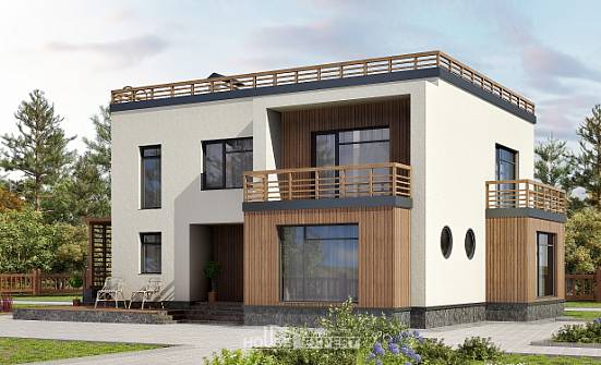 215-002-Л Проект двухэтажного дома, просторный загородный дом из арболита Белокуриха | Проекты домов от House Expert
