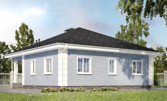100-001-П Проект одноэтажного дома, доступный домик из теплоблока Камень-на-Оби | Проекты домов от House Expert