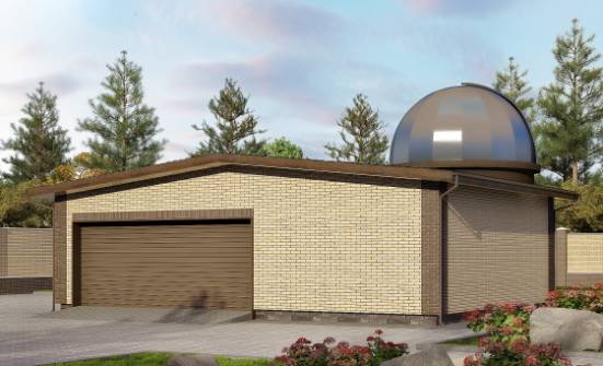075-001-Л Проект гаража из кирпича Белокуриха | Проекты домов от House Expert