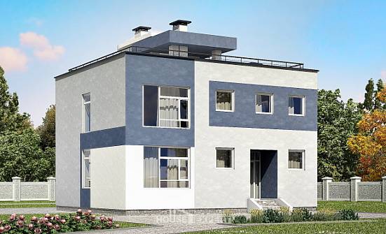 180-005-П Проект двухэтажного дома, простой коттедж из твинблока Бийск | Проекты домов от House Expert