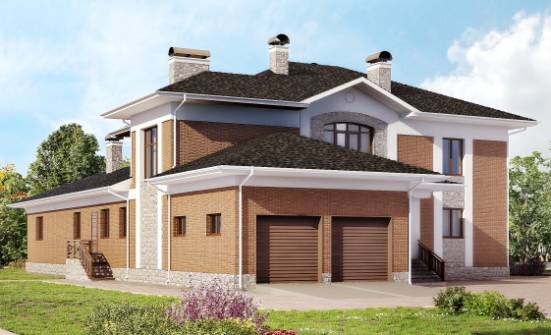 520-002-Л Проект трехэтажного дома, гараж, уютный коттедж из поризованных блоков Камень-на-Оби | Проекты домов от House Expert