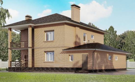 245-003-Л Проект двухэтажного дома и гаражом, классический домик из кирпича Яровое | Проекты домов от House Expert