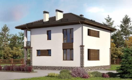 170-005-П Проект двухэтажного дома, уютный коттедж из поризованных блоков Заринск | Проекты домов от House Expert