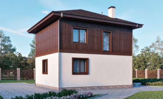 100-006-Л Проект двухэтажного дома, бюджетный домик из газобетона Бийск | Проекты домов от House Expert