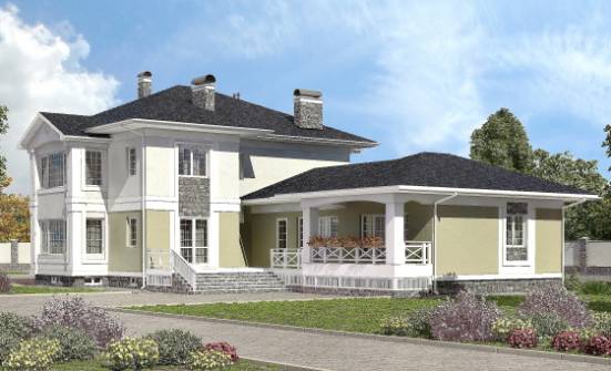 620-001-Л Проект трехэтажного дома и гаражом, просторный дом из арболита Рубцовск | Проекты домов от House Expert