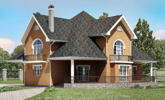 310-001-П Проект двухэтажного дома мансардный этаж, современный домик из газосиликатных блоков Бийск | Проекты домов от House Expert