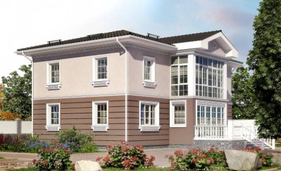 210-005-П Проект двухэтажного дома, средний домик из теплоблока Яровое | Проекты домов от House Expert