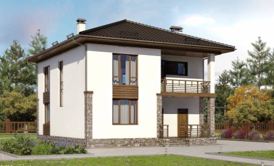 170-005-П Проект двухэтажного дома, уютный коттедж из поризованных блоков Заринск | Проекты домов от House Expert