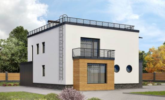 260-002-П Проект двухэтажного дома, гараж, красивый домик из газосиликатных блоков Белокуриха | Проекты домов от House Expert