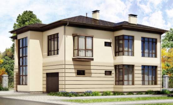 300-006-П Проект двухэтажного дома и гаражом, уютный дом из кирпича Заринск | Проекты домов от House Expert