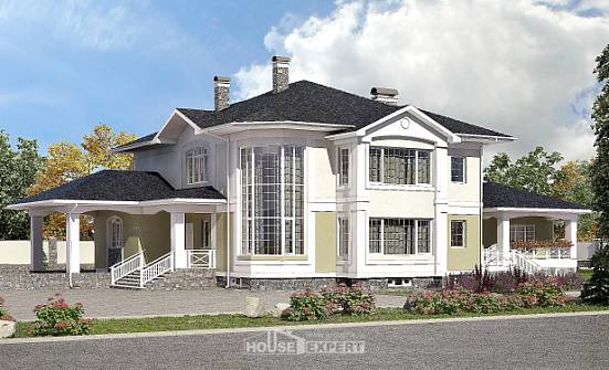 620-001-Л Проект трехэтажного дома и гаражом, просторный дом из арболита Рубцовск | Проекты домов от House Expert