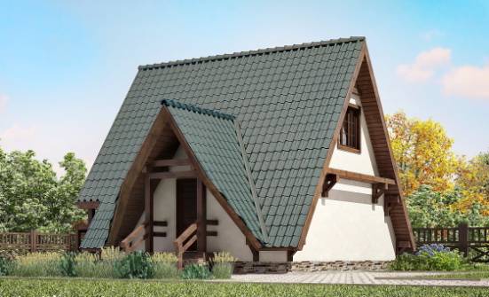 070-003-П Проект двухэтажного дома с мансардой, современный загородный дом из дерева Бийск | Проекты домов от House Expert