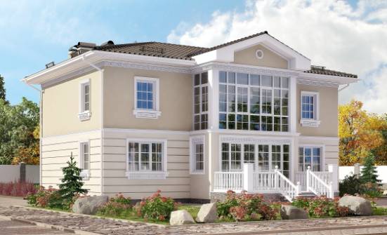 210-005-Л Проект двухэтажного дома, средний коттедж из поризованных блоков Заринск | Проекты домов от House Expert