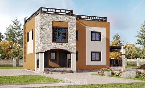 150-010-Л Проект двухэтажного дома, доступный домик из кирпича Камень-на-Оби | Проекты домов от House Expert