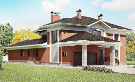 400-002-Л Проект двухэтажного дома, гараж, современный коттедж из кирпича Новоалтайск | Проекты домов от House Expert