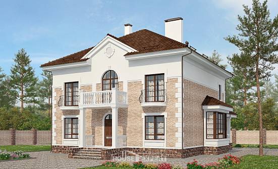 220-008-П Проект двухэтажного дома, красивый дом из кирпича Рубцовск | Проекты домов от House Expert