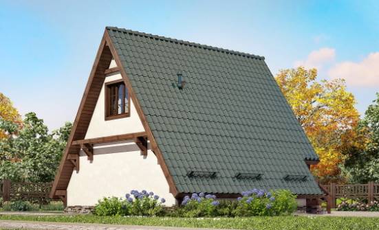 070-003-П Проект двухэтажного дома с мансардой, современный загородный дом из дерева Бийск | Проекты домов от House Expert