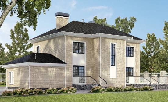 180-006-П Проект двухэтажного дома и гаражом, современный загородный дом из кирпича Заринск | Проекты домов от House Expert