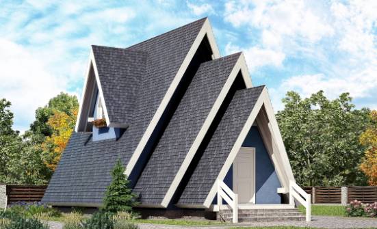 100-002-П Проект двухэтажного дома мансардный этаж, бюджетный загородный дом из бревен Новоалтайск | Проекты домов от House Expert