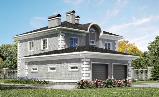 245-004-Л Проект двухэтажного дома и гаражом, уютный загородный дом из кирпича Рубцовск | Проекты домов от House Expert