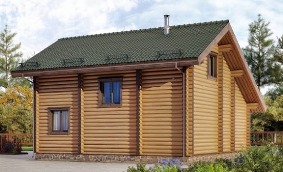 110-005-П Проект двухэтажного дома с мансардой, простой дом из бревен Новоалтайск | Проекты домов от House Expert