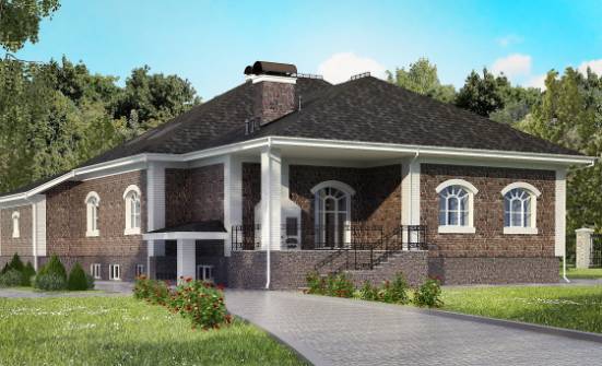 490-001-П Проект трехэтажного дома мансардный этаж и гаражом, большой коттедж из кирпича Заринск | Проекты домов от House Expert