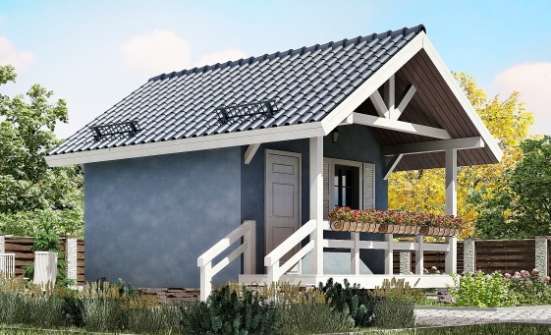 020-001-Л Проект одноэтажного дома, доступный коттедж из бревен Камень-на-Оби | Проекты домов от House Expert