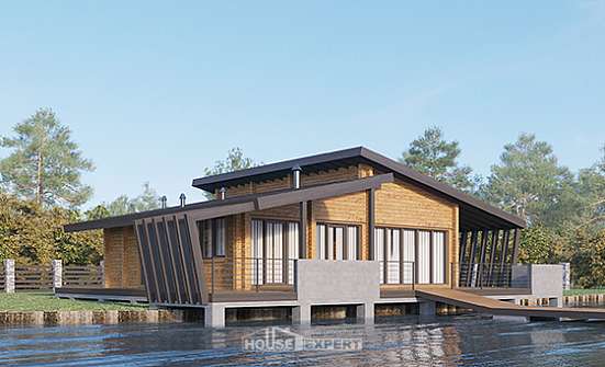 100-007-П Проект бани из бревен Камень-на-Оби | Проекты домов от House Expert