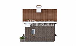 045-001-Л Проект двухэтажного дома мансардой, дешевый домик из твинблока Новоалтайск, House Expert