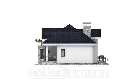 150-008-П Проект двухэтажного дома мансардой, скромный дом из теплоблока Новоалтайск, House Expert