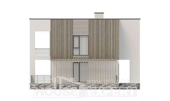150-017-П Проект двухэтажного дома, доступный загородный дом из теплоблока Камень-на-Оби, House Expert