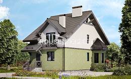 120-003-П Проект двухэтажного дома мансардой, уютный загородный дом из газосиликатных блоков Рубцовск, House Expert