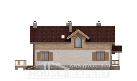 165-002-П Проект двухэтажного дома с мансардным этажом и гаражом, современный дом из газосиликатных блоков Новоалтайск, House Expert