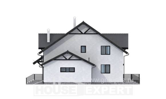 290-003-П Проект двухэтажного дома мансардный этаж, просторный домик из газосиликатных блоков Камень-на-Оби, House Expert