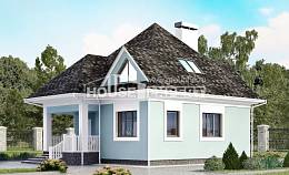 110-001-Л Проект двухэтажного дома с мансардой, недорогой загородный дом из керамзитобетонных блоков Новоалтайск, House Expert