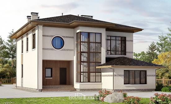 345-001-П Проект двухэтажного дома, классический домик из твинблока Барнаул | Проекты домов от House Expert