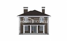 185-002-П Проект двухэтажного дома, доступный коттедж из пеноблока Белокуриха, House Expert