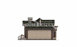 180-010-П Проект двухэтажного дома мансардный этаж, гараж, уютный загородный дом из арболита Белокуриха, House Expert