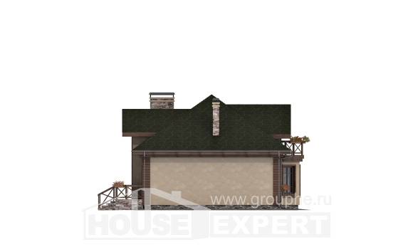 180-010-П Проект двухэтажного дома мансардный этаж, гараж, уютный загородный дом из арболита Белокуриха, House Expert
