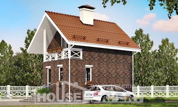 045-001-Л Проект двухэтажного дома с мансардным этажом, доступный загородный дом из керамзитобетонных блоков Заринск, House Expert