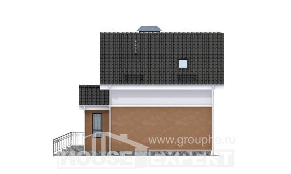 070-001-Л Проект двухэтажного дома мансардный этаж, красивый коттедж из поризованных блоков Яровое, House Expert