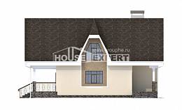 125-001-Л Проект двухэтажного дома с мансардным этажом, недорогой коттедж из твинблока Яровое, House Expert