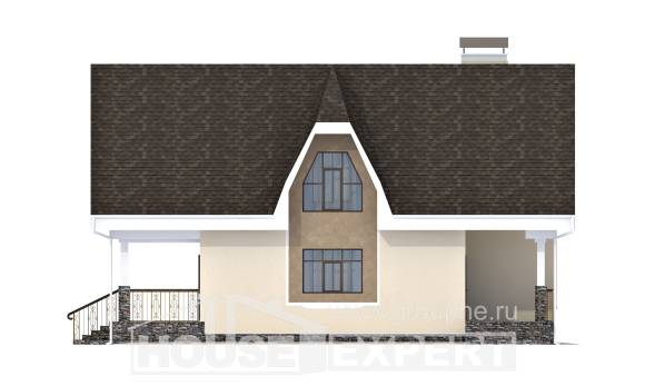 125-001-Л Проект двухэтажного дома с мансардным этажом, недорогой коттедж из твинблока Яровое, House Expert