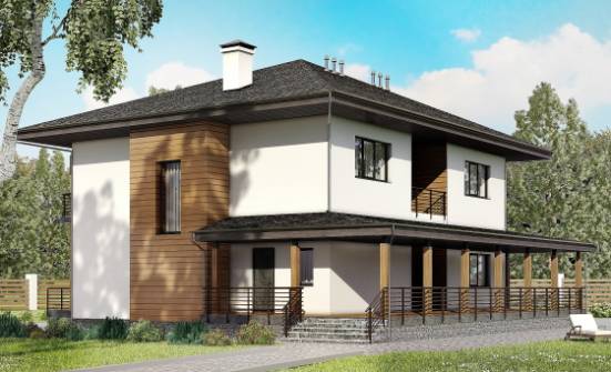 245-001-П Проект двухэтажного дома, просторный загородный дом из керамзитобетонных блоков, Яровое