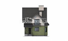 120-003-П Проект двухэтажного дома с мансардным этажом, небольшой загородный дом из пеноблока Белокуриха, House Expert
