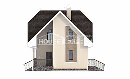125-001-Л Проект двухэтажного дома с мансардным этажом, скромный домик из керамзитобетонных блоков Рубцовск, House Expert