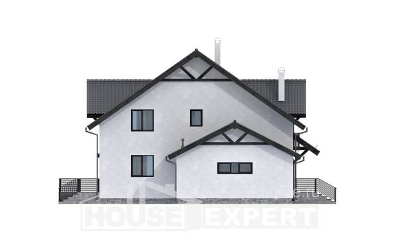 290-003-П Проект двухэтажного дома мансардный этаж, современный коттедж из блока Белокуриха, House Expert