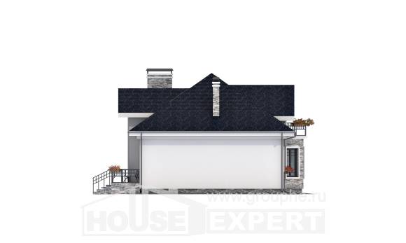 150-008-П Проект двухэтажного дома с мансардным этажом, простой загородный дом из блока Бийск, House Expert