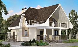 125-001-Л Проект двухэтажного дома с мансардой, уютный дом из керамзитобетонных блоков Рубцовск, House Expert